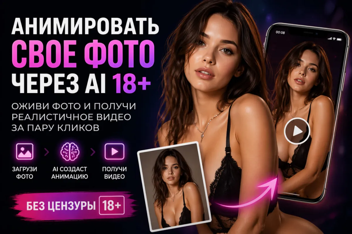 Как анимировать свое фото через AI 18+