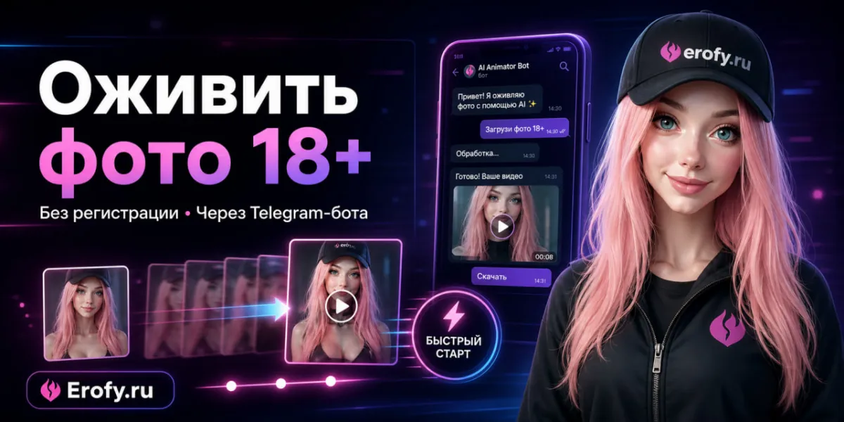 Оживить фото 18+ без регистрации: быстрый способ через Telegram-бота